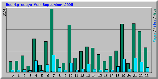Hourly usage for September 2025